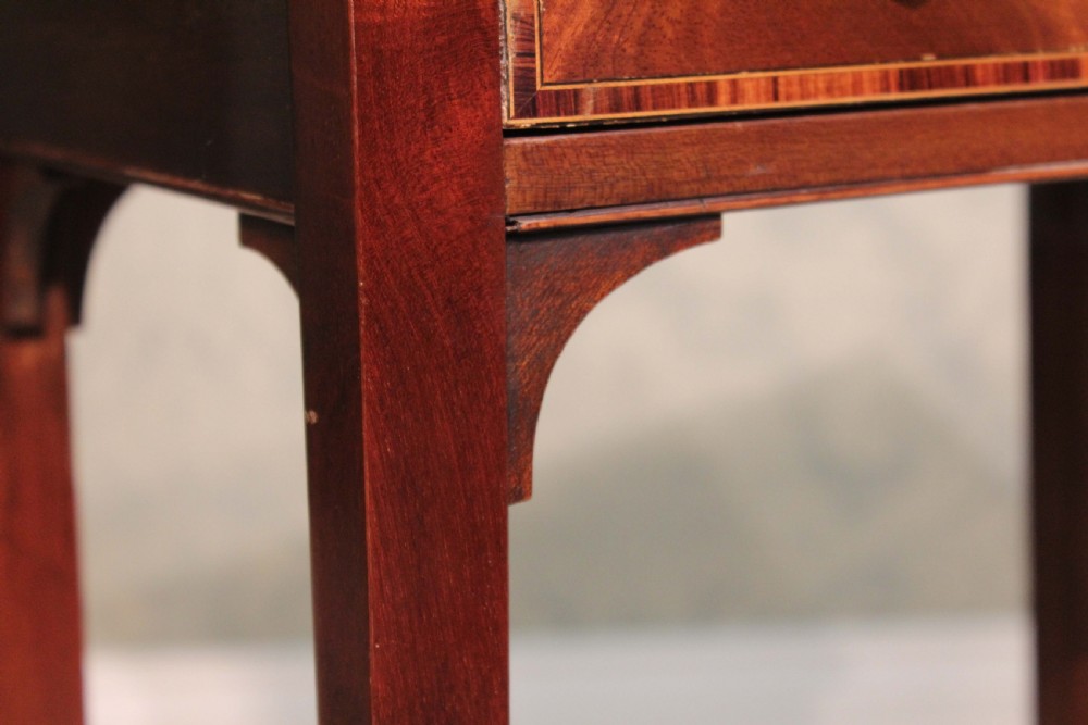 The Quality Edwardian Mahogany Inlaid Side Table. View V