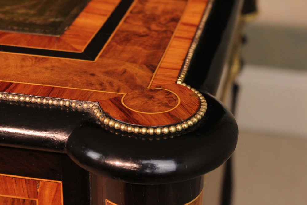 An Exceptional Exhibition Quality inlaid Partners Desk in the style of Holland and Sons. View VI