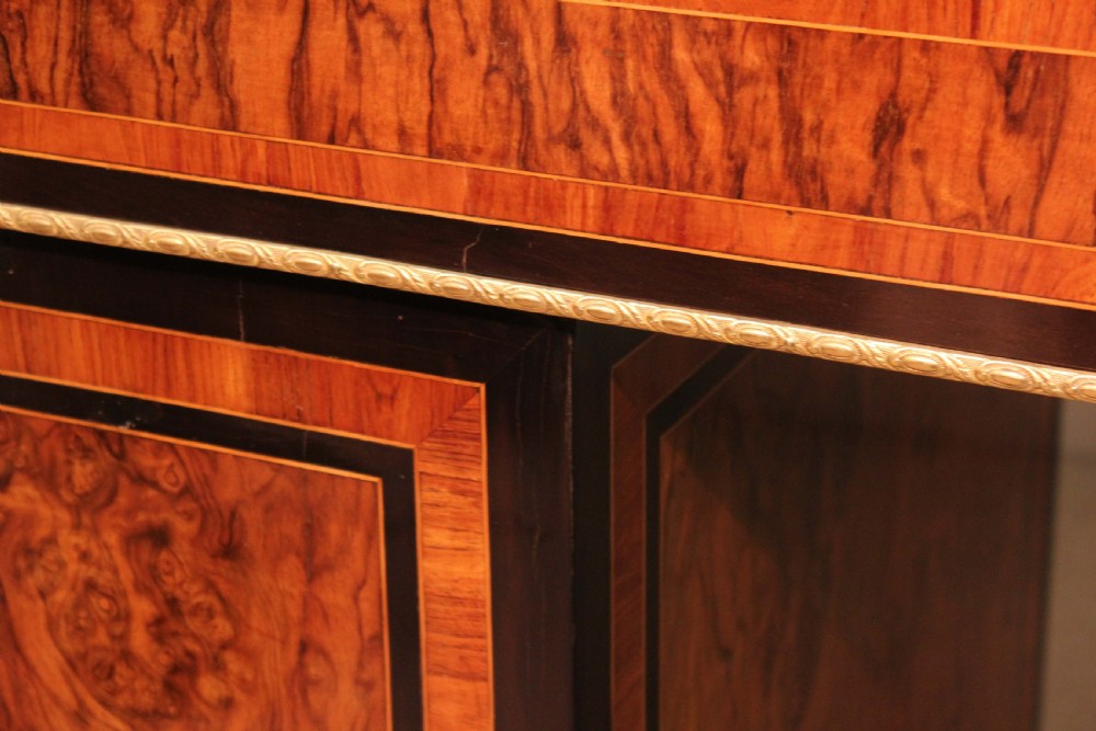 An Exceptional Exhibition Quality inlaid Partners Desk in the style of Holland and Sons. View VIII