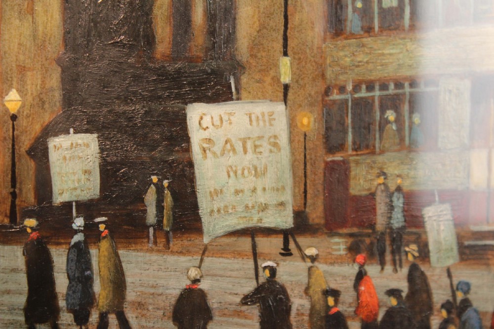 ARTHUR DELANEY (1927 - 1987) Albert Square, Oil on board, signed to lower right. View III