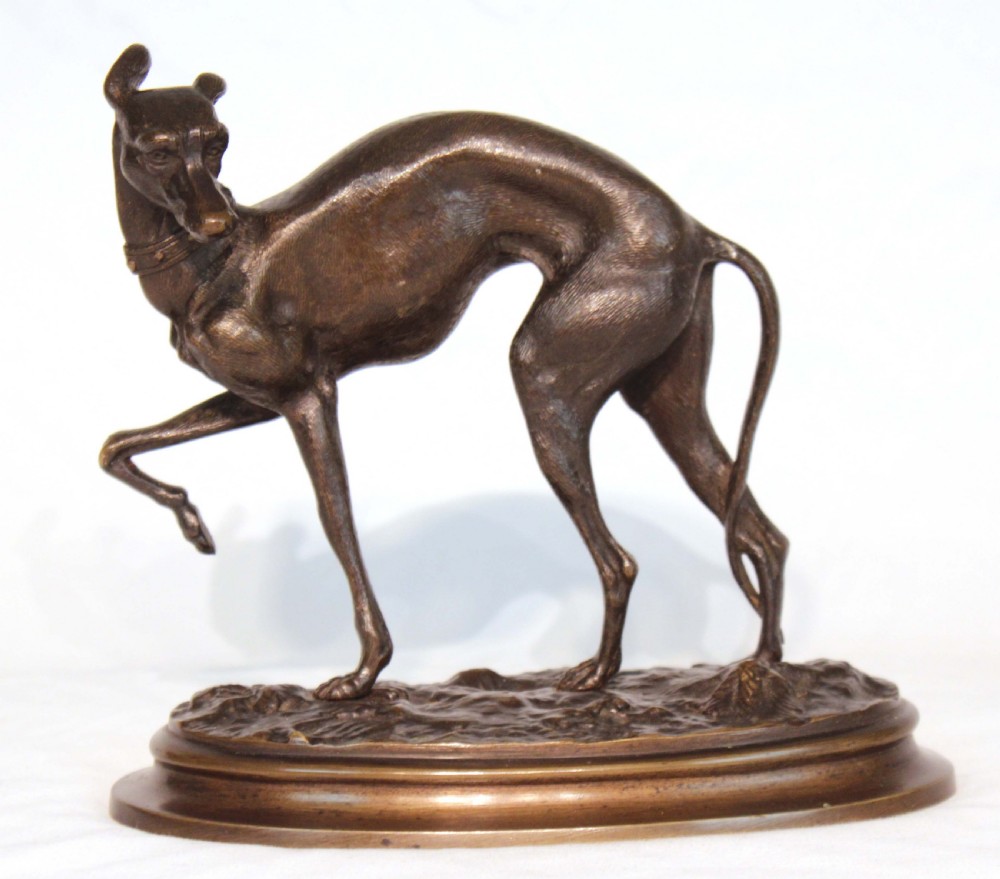 The Quality Early 20th Century French Bronze of a Greyhound