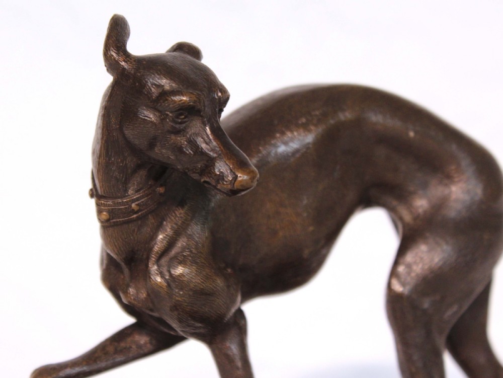 The Quality Early 20th Century French Bronze of a Greyhound View II