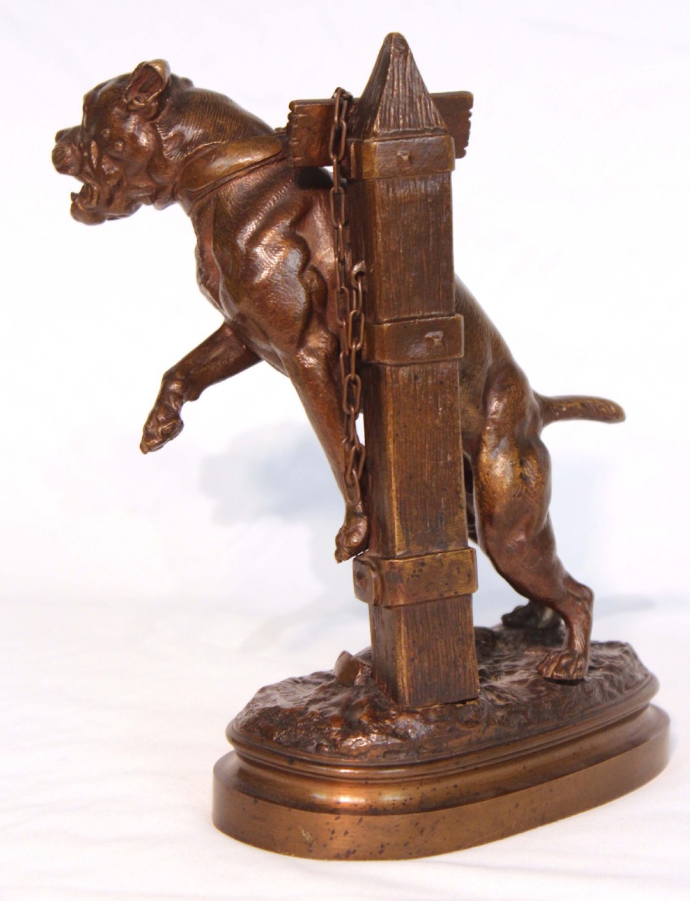 The Quality 19th Century French Bronze Sculpture of Bull Dog by Prosper Lecourtier View II