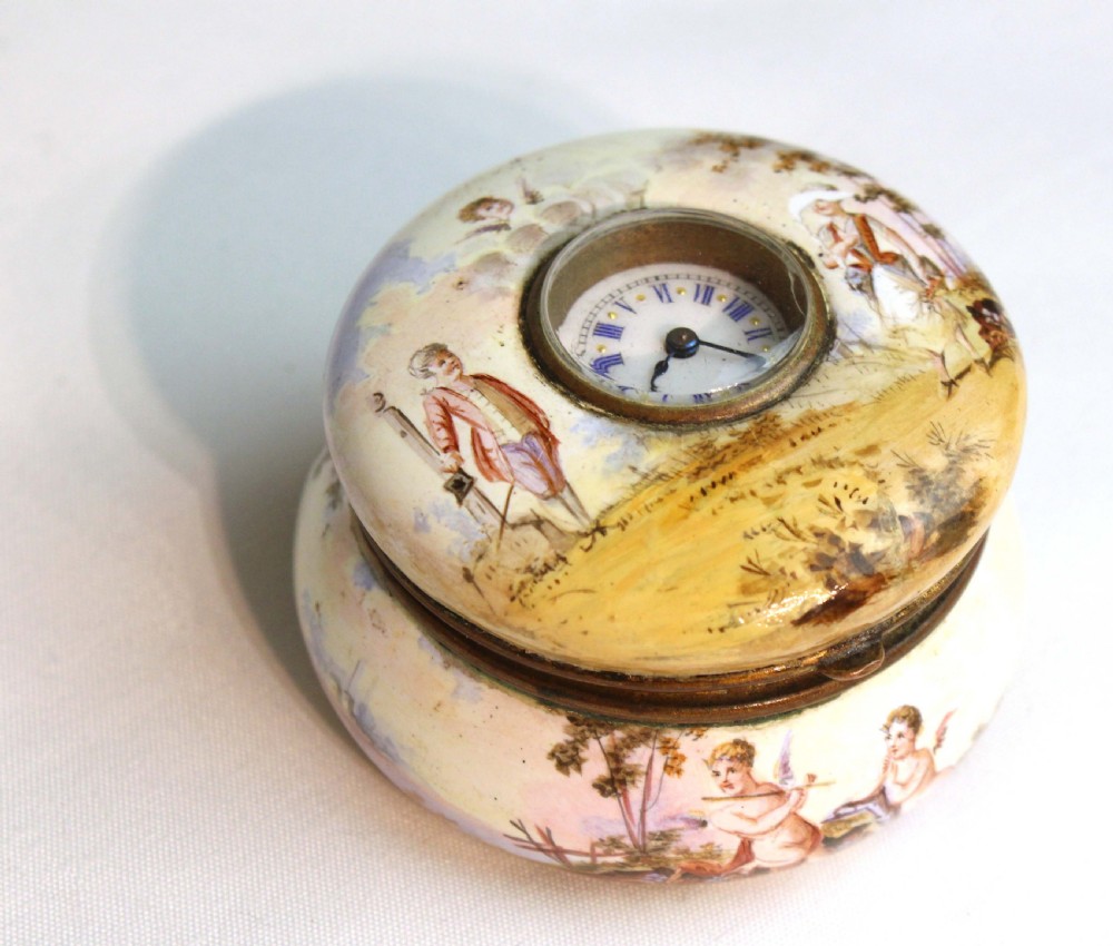 A Fine Quality Enamel Hand Painted Small Box