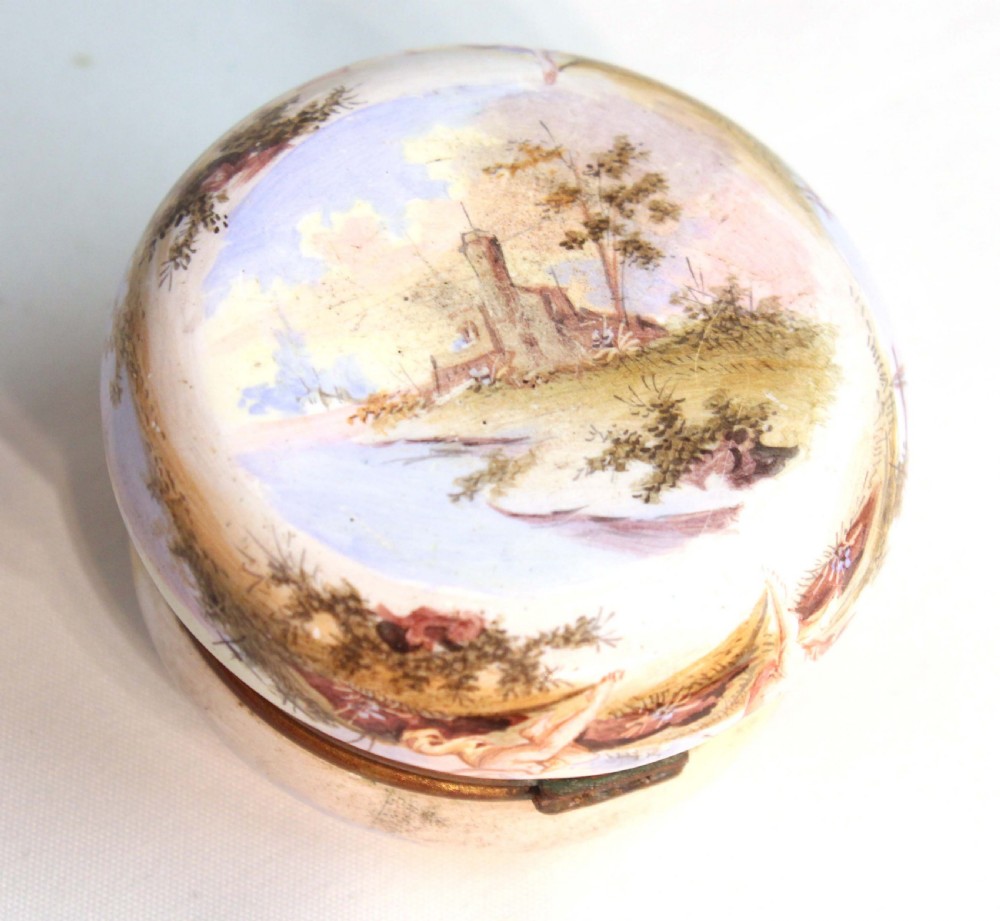 A Fine Quality Enamel Hand Painted Small Box View III