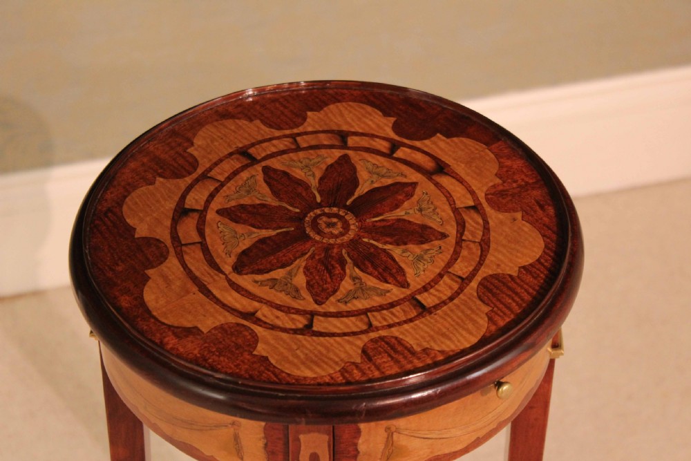 A Beautiful Inlaid Victorian Round Top Kettle Stand View II