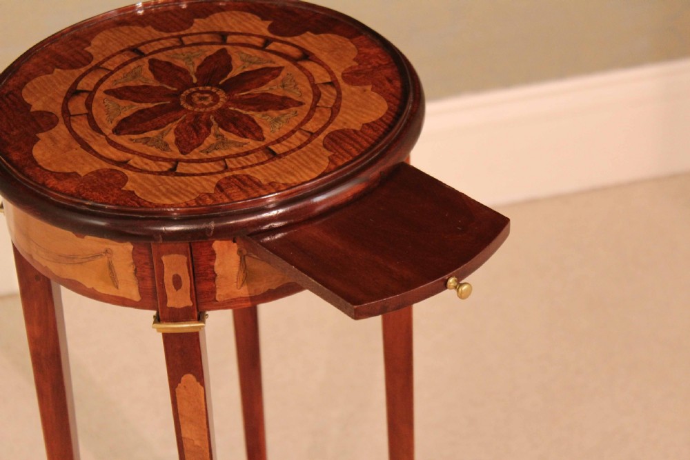A Beautiful Inlaid Victorian Round Top Kettle Stand View III