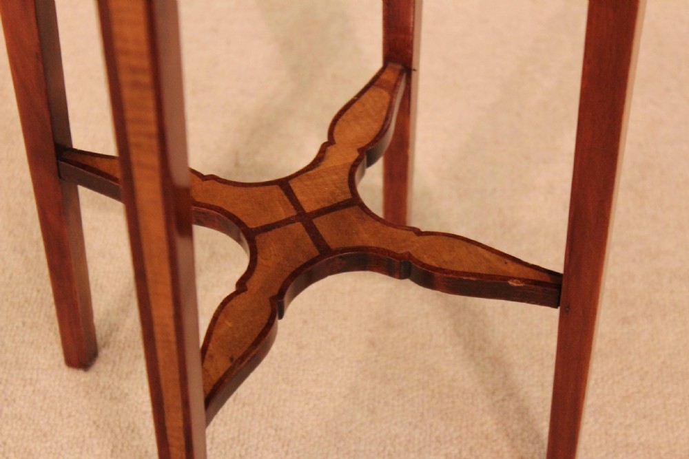 A Beautiful Inlaid Victorian Round Top Kettle Stand View IV