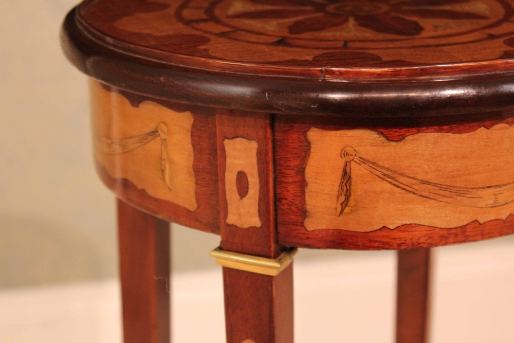 A Beautiful Inlaid Victorian Round Top Kettle Stand View VII