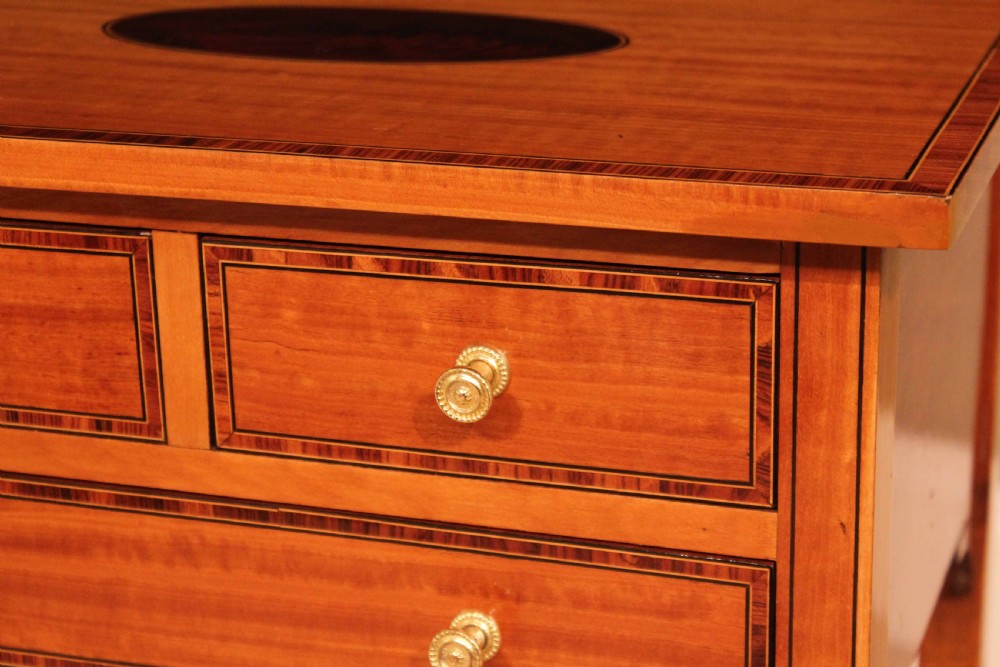 The Quality Edwardian Satinwood Inlaid Side Table. View II