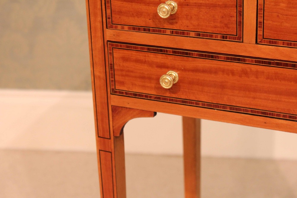 The Quality Edwardian Satinwood Inlaid Side Table. View III