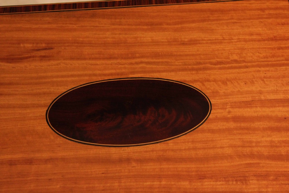 The Quality Edwardian Satinwood Inlaid Side Table. View IV