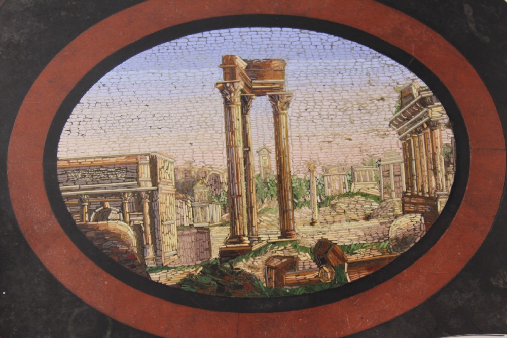 Grand Tour 19th Century Italian Micro Mosaic Plaque View II