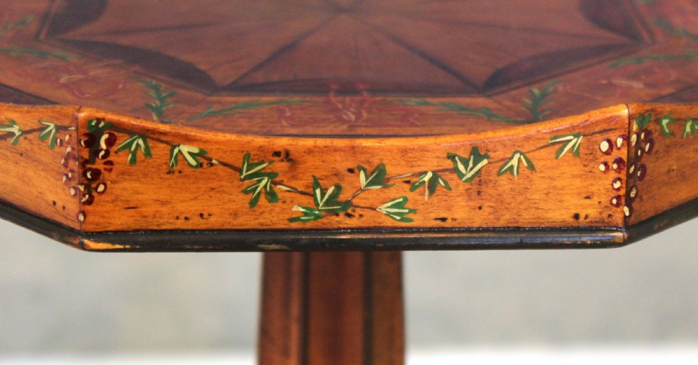 A Quality Pair of Edwardian Inlaid and Painted Satinwood Side Tables View III