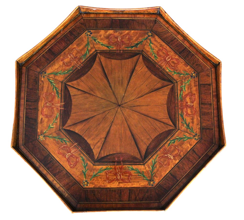 A Quality Pair of Edwardian Inlaid and Painted Satinwood Side Tables View V