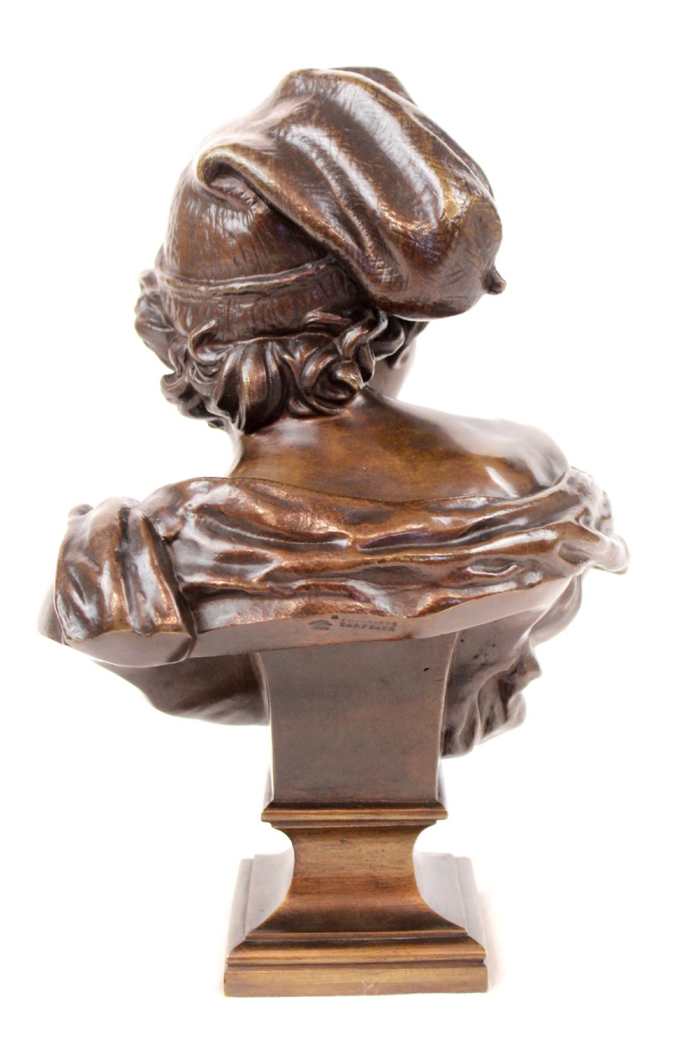 JEAN-BAPTISTE CARPEAUX (1827-1875) BRONZE BUST OF NEAPOLITAN FISHERBOY View II