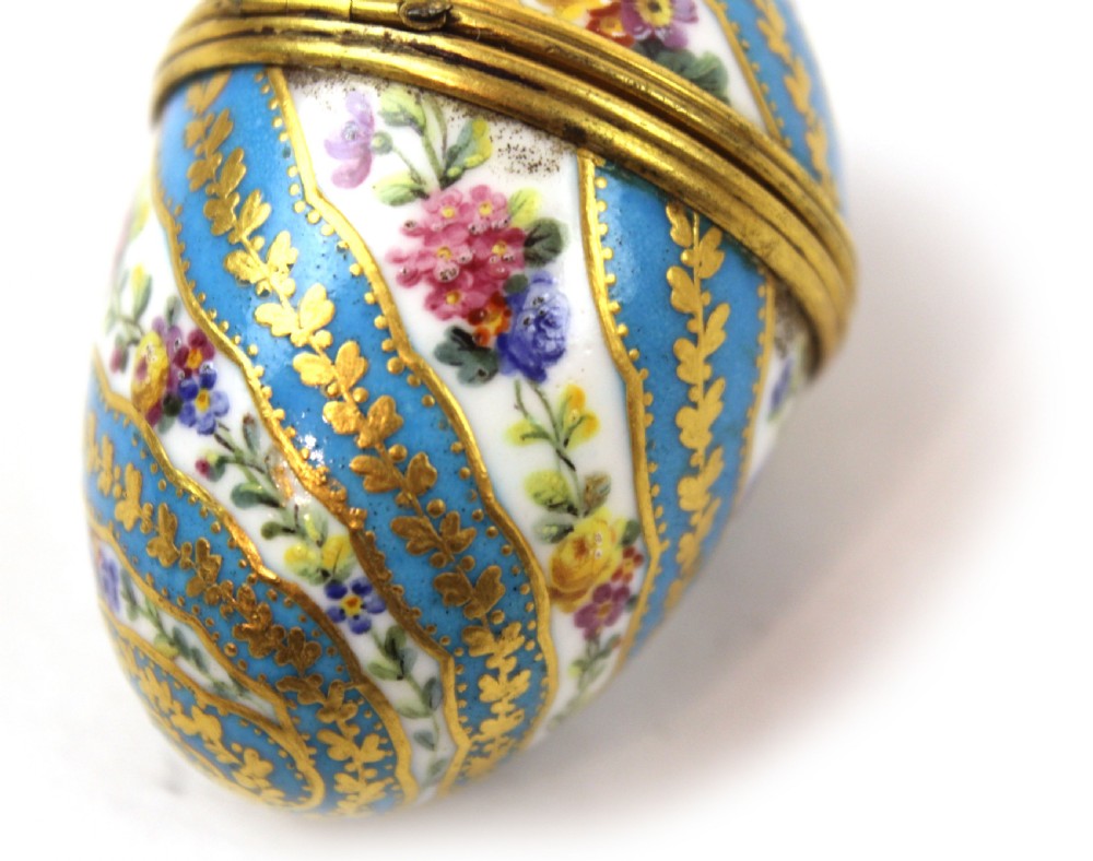 A Fine Sevres Porcelain Egg Snuff Box View II