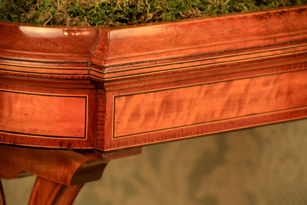 A Fine Victorian Mahogany And Satinwood Inlaid Lyre Ended Jardinere View III