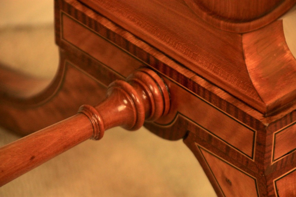 A Fine Victorian Mahogany And Satinwood Inlaid Lyre Ended Jardinere View VII