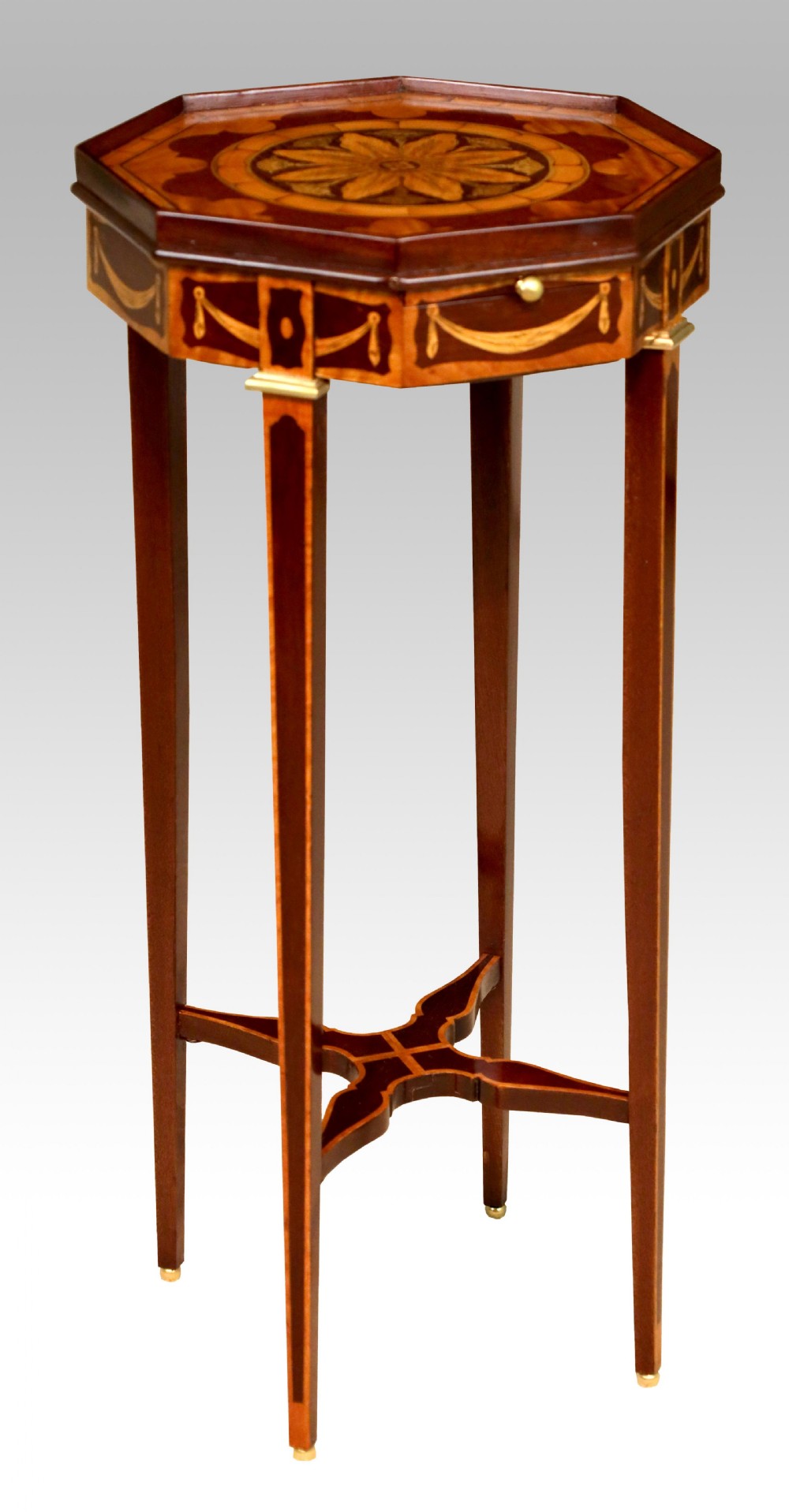 A Fine Inlaid Mahogany Victorian Kettle stand