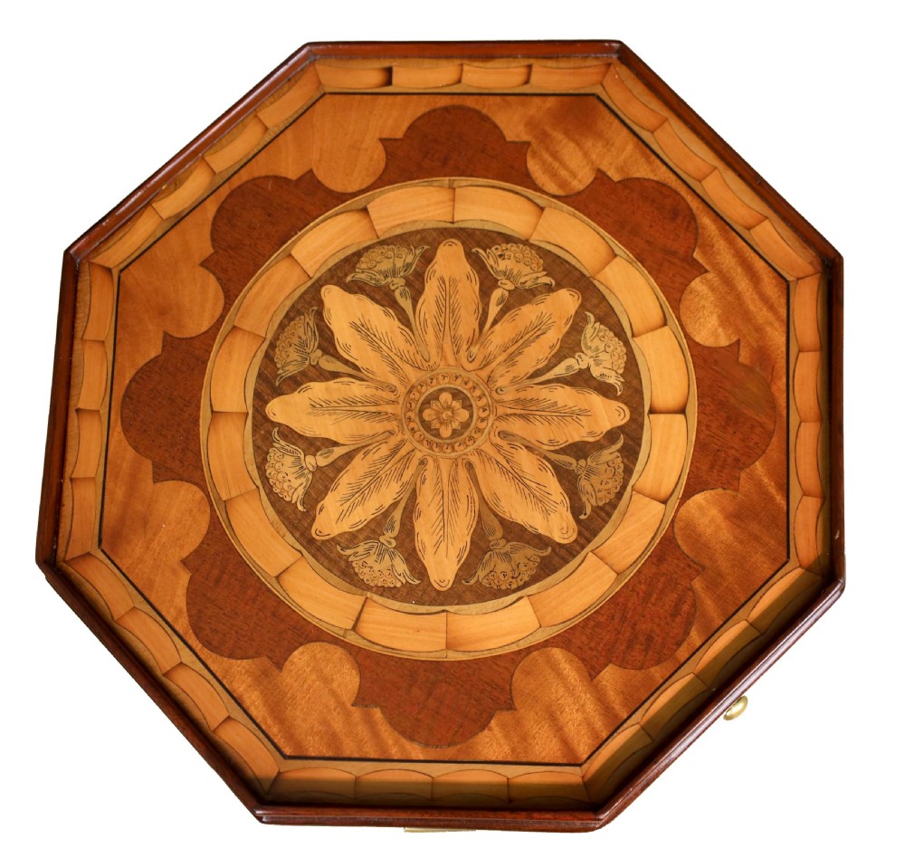 A Fine Inlaid Mahogany Victorian Kettle stand View II