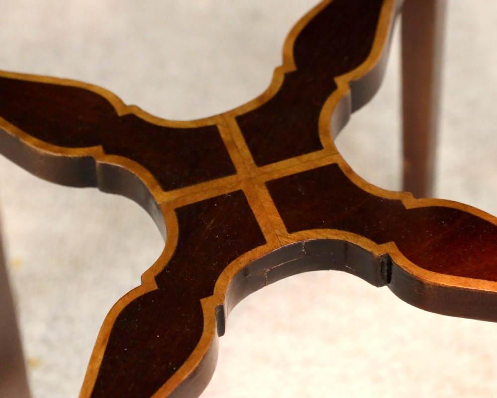 A Fine Inlaid Mahogany Victorian Kettle stand View VI