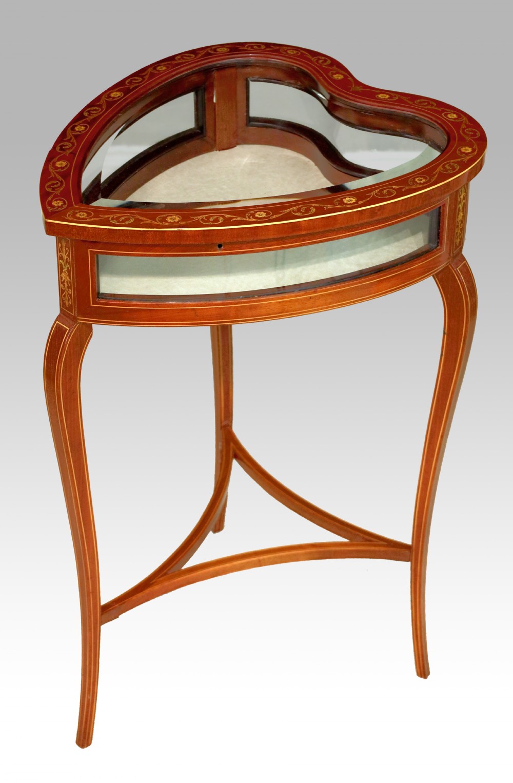 A Beautiful Victorian Mahogany Heart-shaped Bijouterie Table
