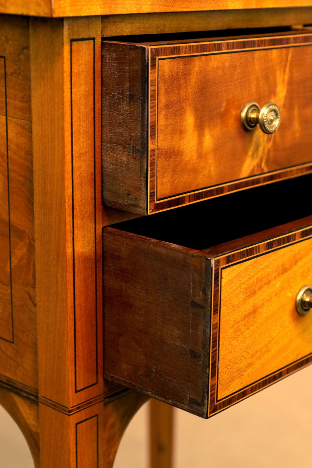 The Quality Edwardian Satinwood Inlaid Side Table View II