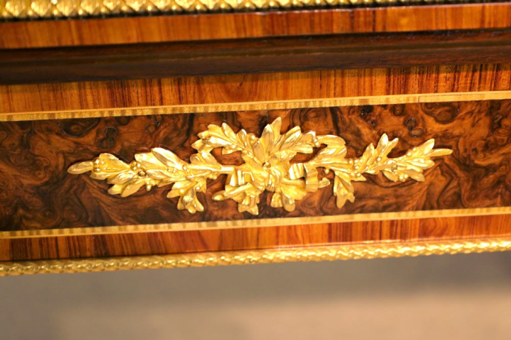 Exhibition Quality Victorian Burr Walnut Inlaid & Ormolu Card Table View VIII