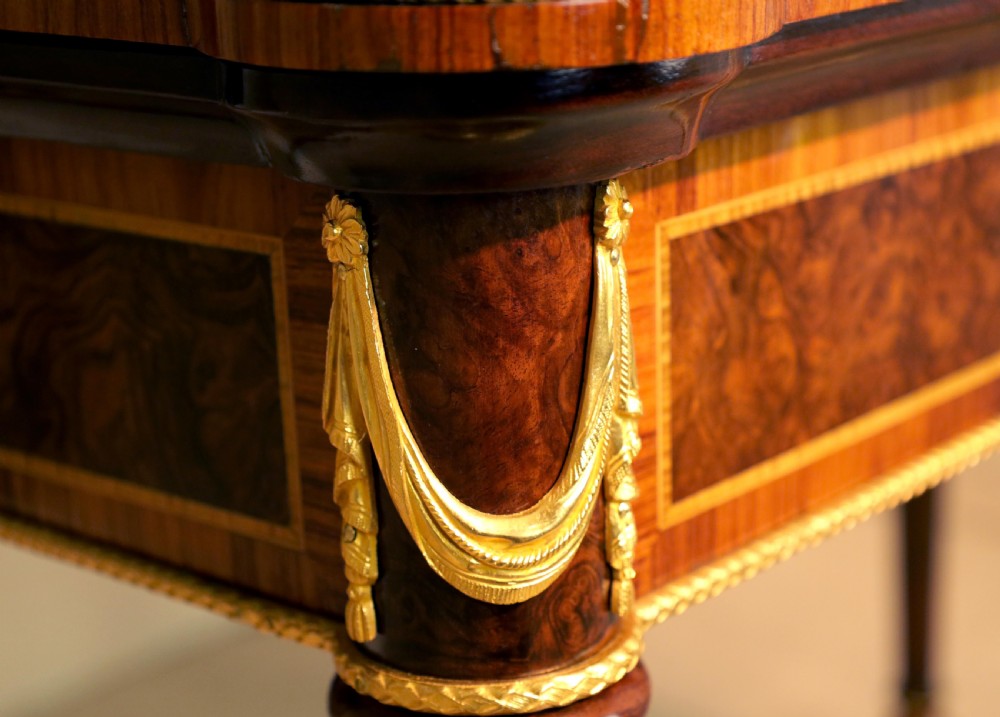 Exhibition Quality Victorian Burr Walnut Inlaid & Ormolu Card Table View X