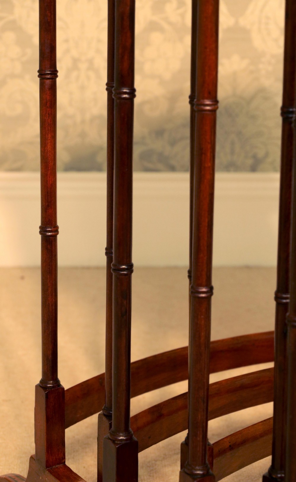 A Quality Late Victorian Mahogany Inlaid Quarteto Tables View III