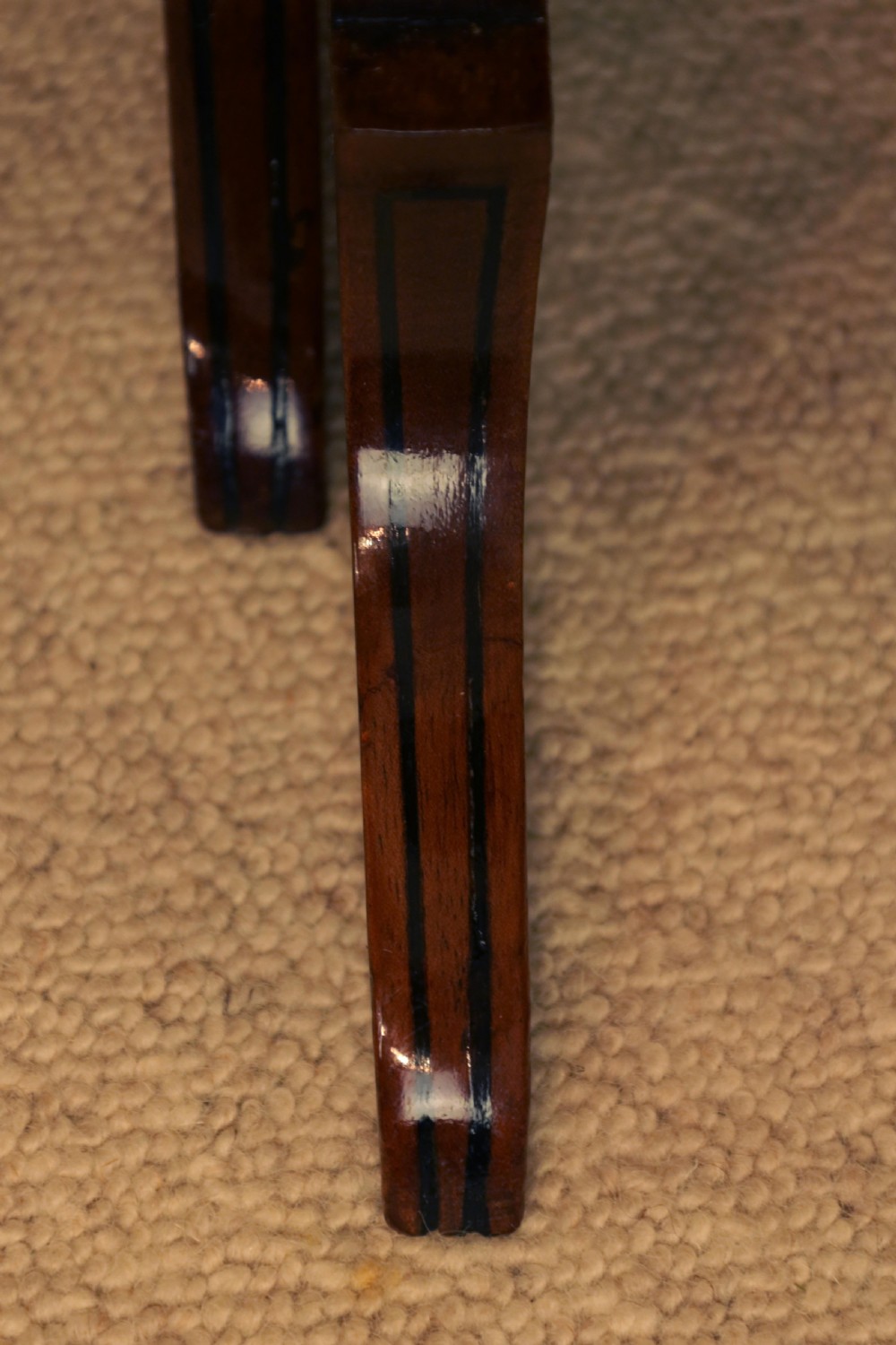 A Quality Late Victorian Mahogany Inlaid Quarteto Tables View V