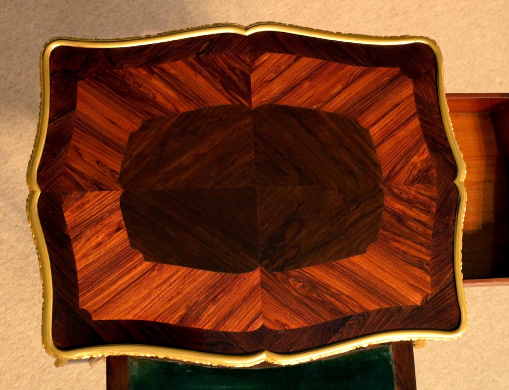 An Exceptional Quality Late 19th Century Rosewood Small Writing Table View IV