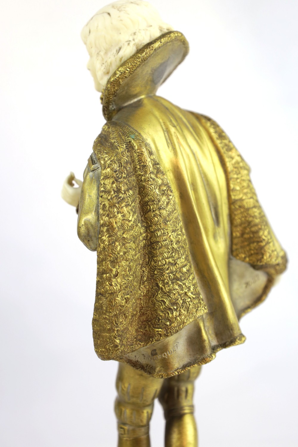 Rene-paul Marquet (1875-1939) French Gilt Bronze Figure View IV