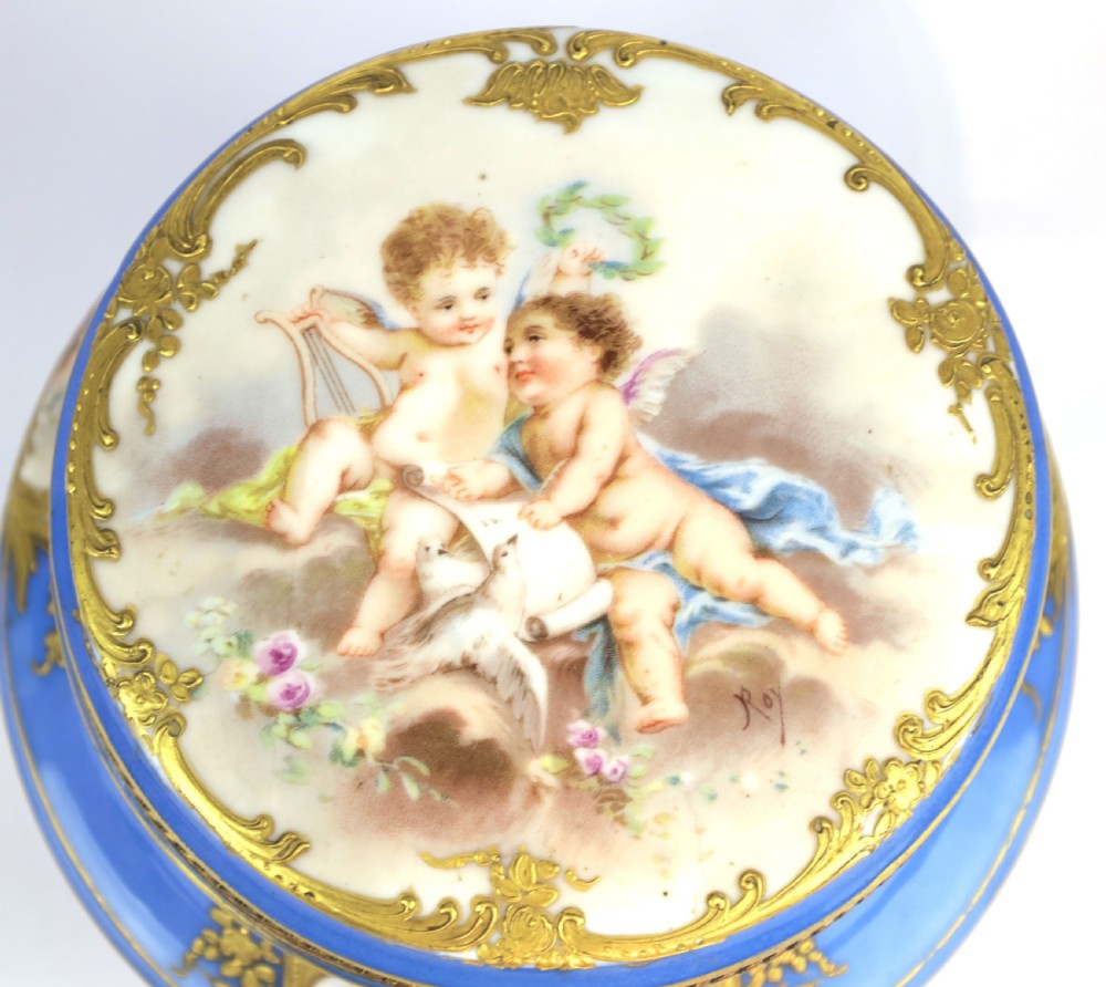 A Mid 18th Century Sevres Mounted Pale Blue Table Casket View II
