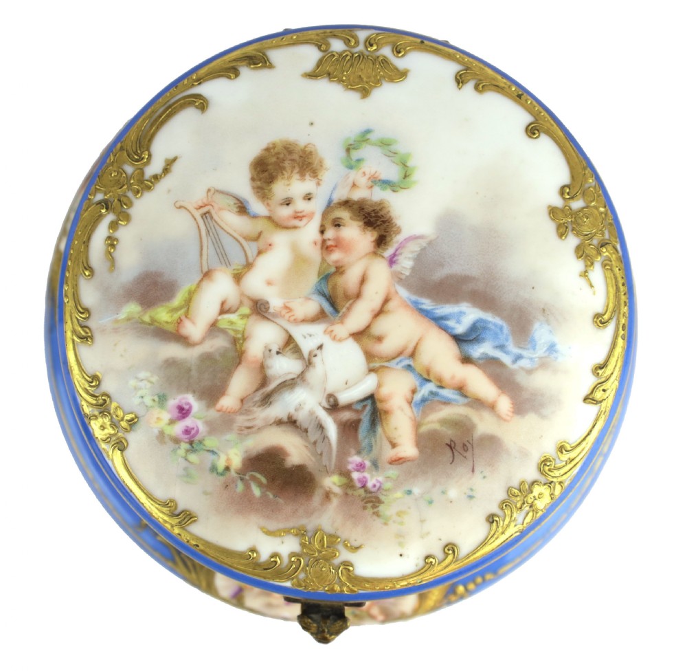 A Mid 18th Century Sevres Mounted Pale Blue Table Casket View III