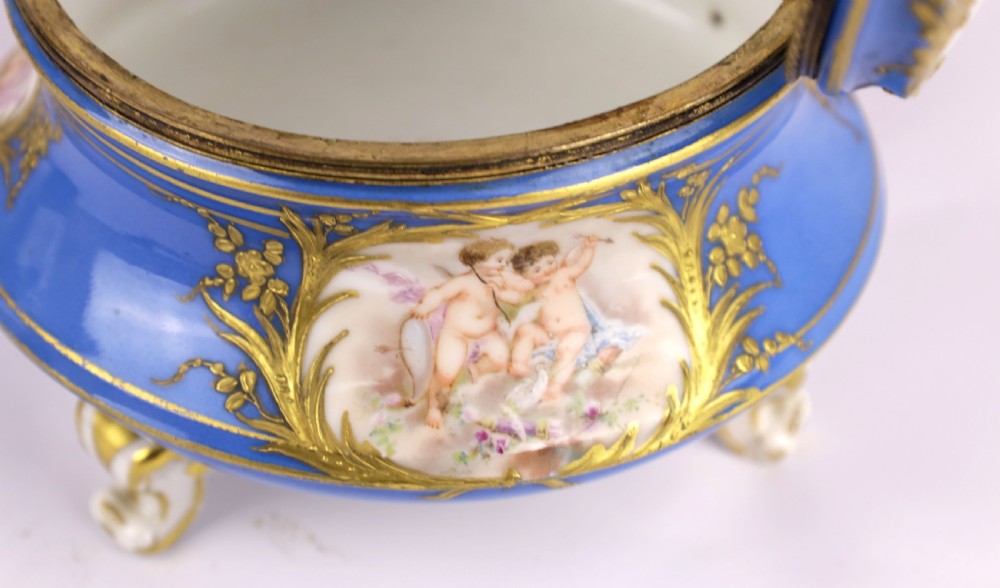 A Mid 18th Century Sevres Mounted Pale Blue Table Casket View V
