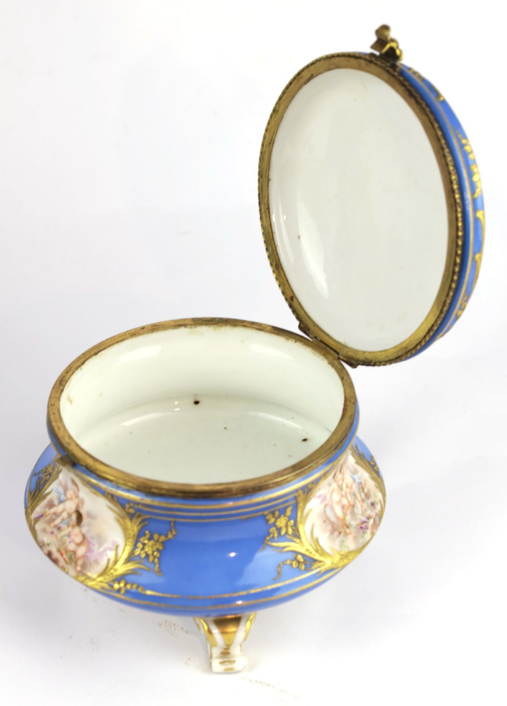 A Mid 18th Century Sevres Mounted Pale Blue Table Casket View VI