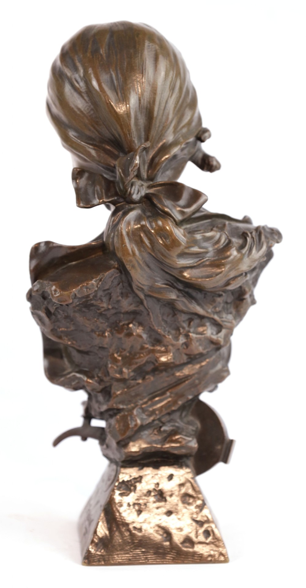 An Art Nouveau Bronze Bust titled 'Salammbo' Signed N. Telriv View III