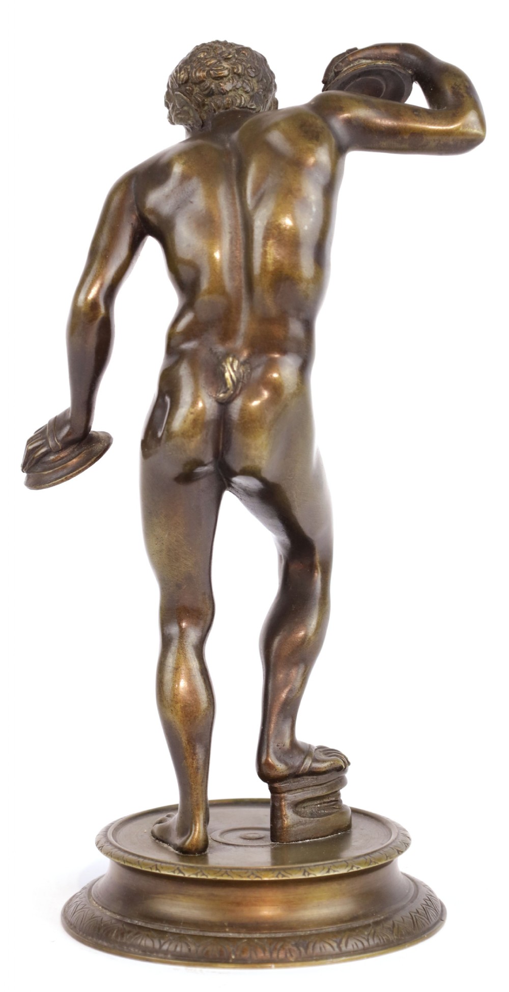 A 19th Century Grand Tour Bronze Of A Dancing Faun Holding Cymbals View IV