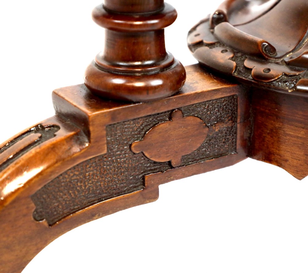 A Victorian Walnut Circular Work Table in the Manner of Gillows View XIII