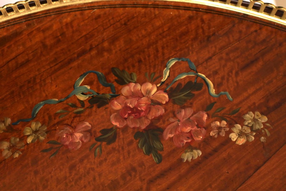 An Fine Late Victorian Mahogany Inlaid Carleton House Style Desk View VIII