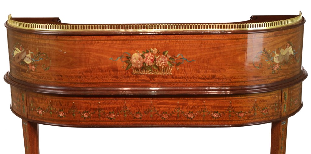 An Fine Late Victorian Mahogany Inlaid Carleton House Style Desk View XV