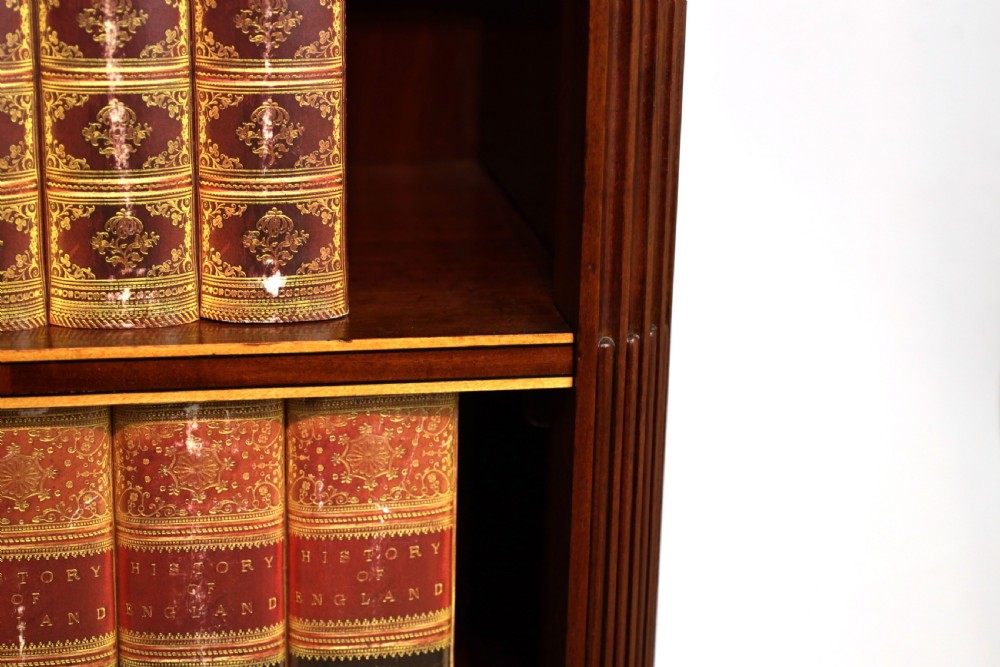 An Exhibition Quality Pair of Mahogany Inlaid Standing Bookcases View V