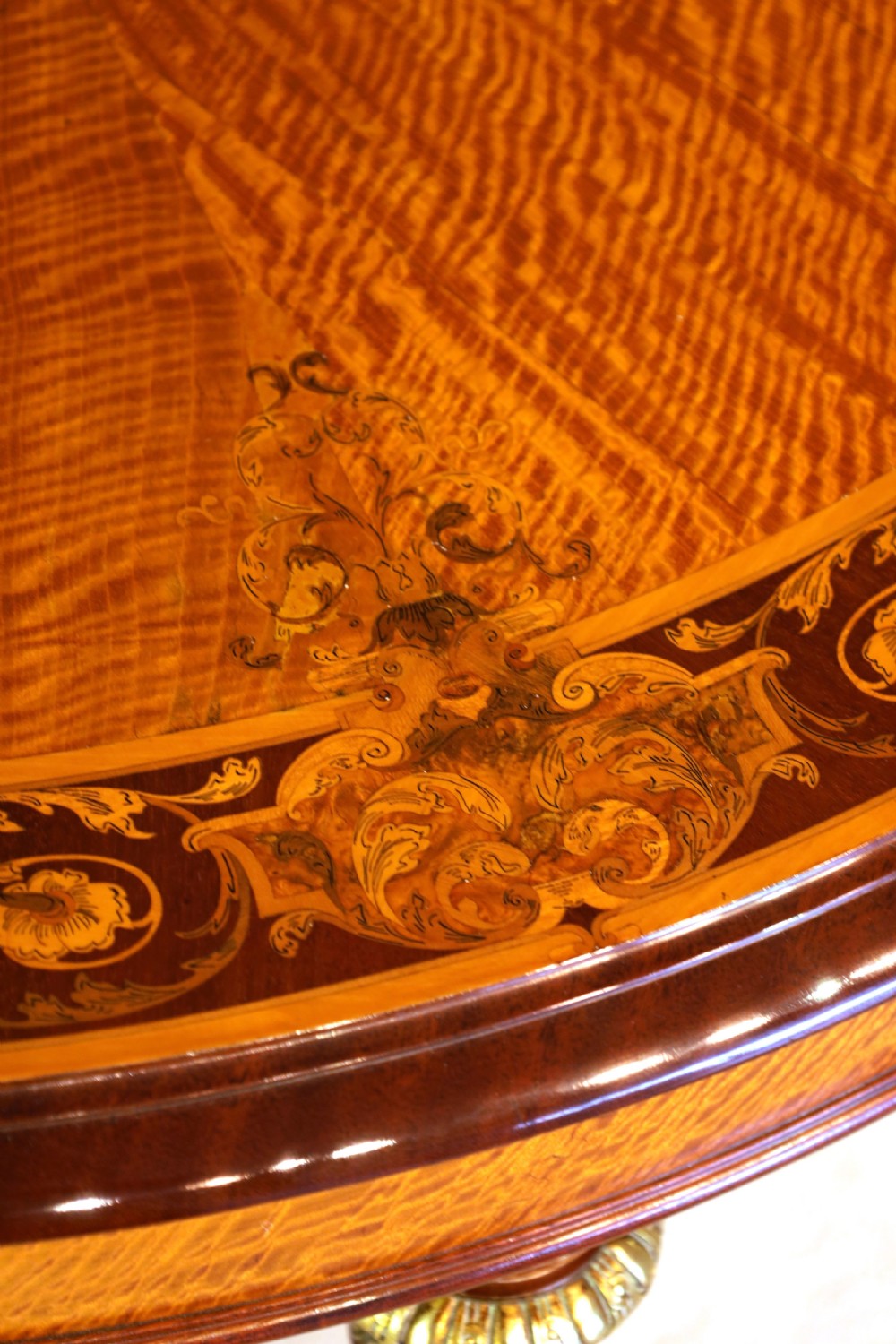An Exhibition Quality Inlaid Satinwood Collinson & Lock Centre Table View XII