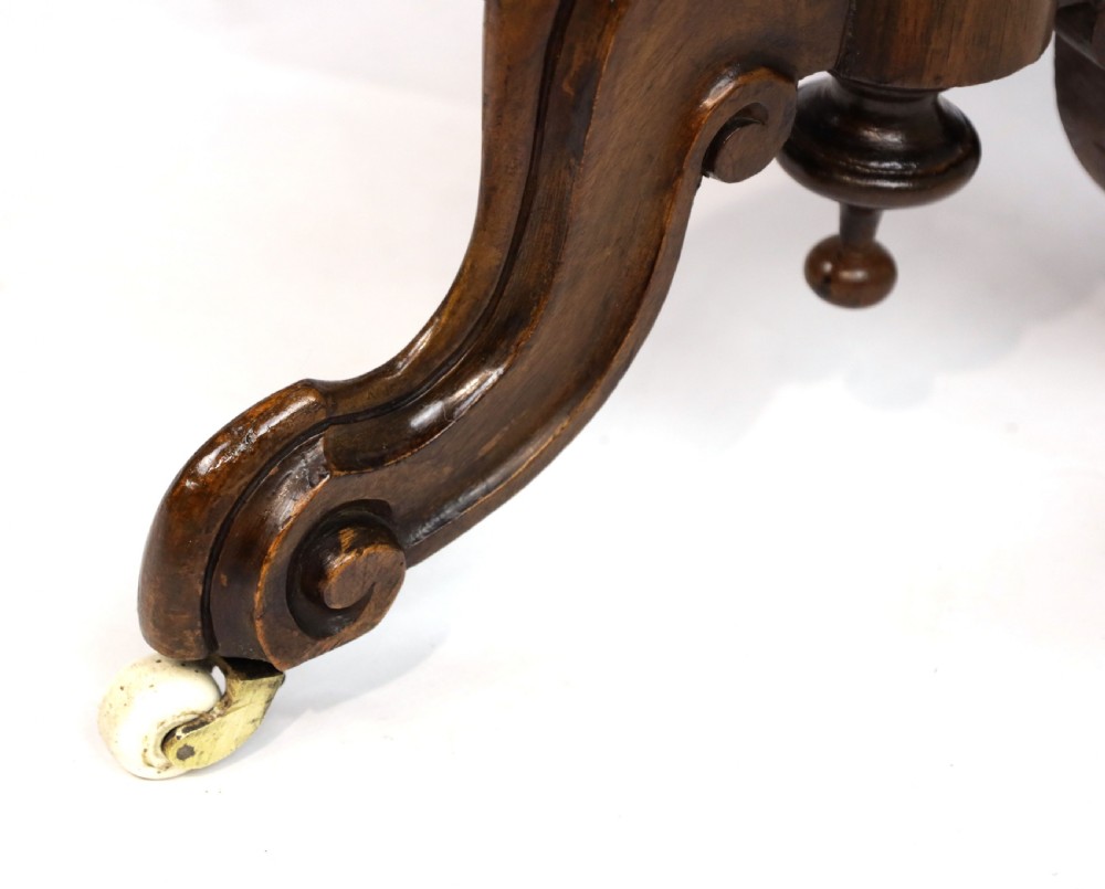An Exquisite Victorian Burr Walnut Cabriole Leg Baby Sutherland Table View V