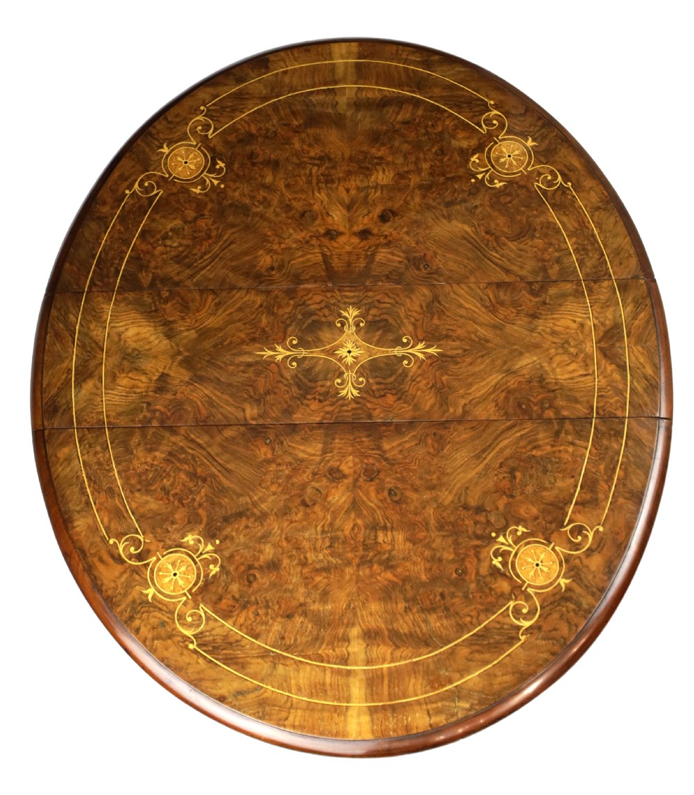 An Exquisite Victorian Burr Walnut Cabriole Leg Baby Sutherland Table View VII