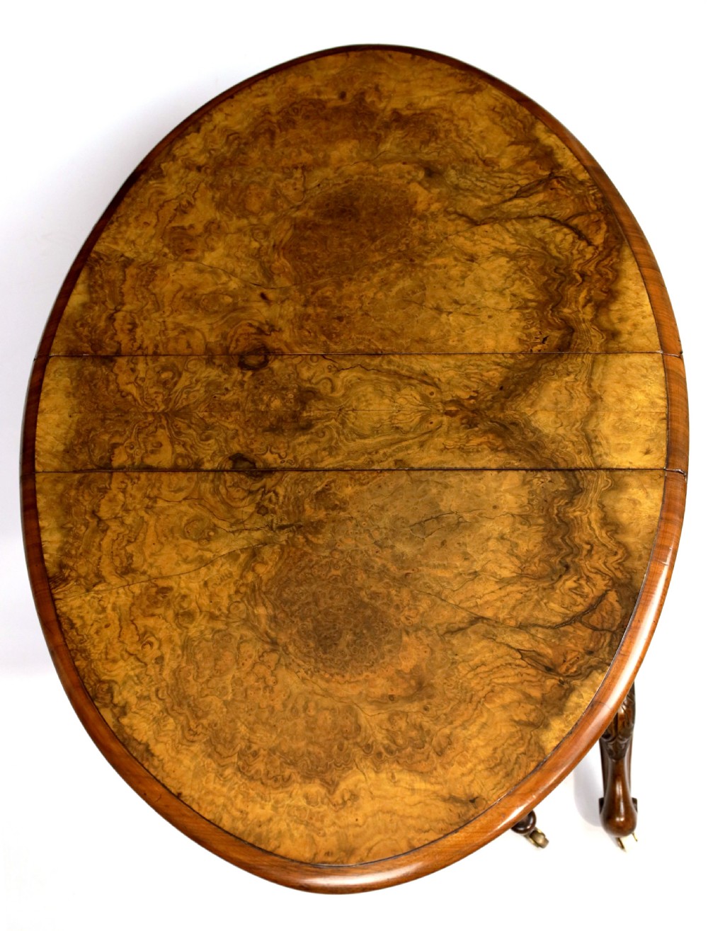 A Fine Victorian Burr Walnut Cabriole Leg Baby Sutherland Table View III