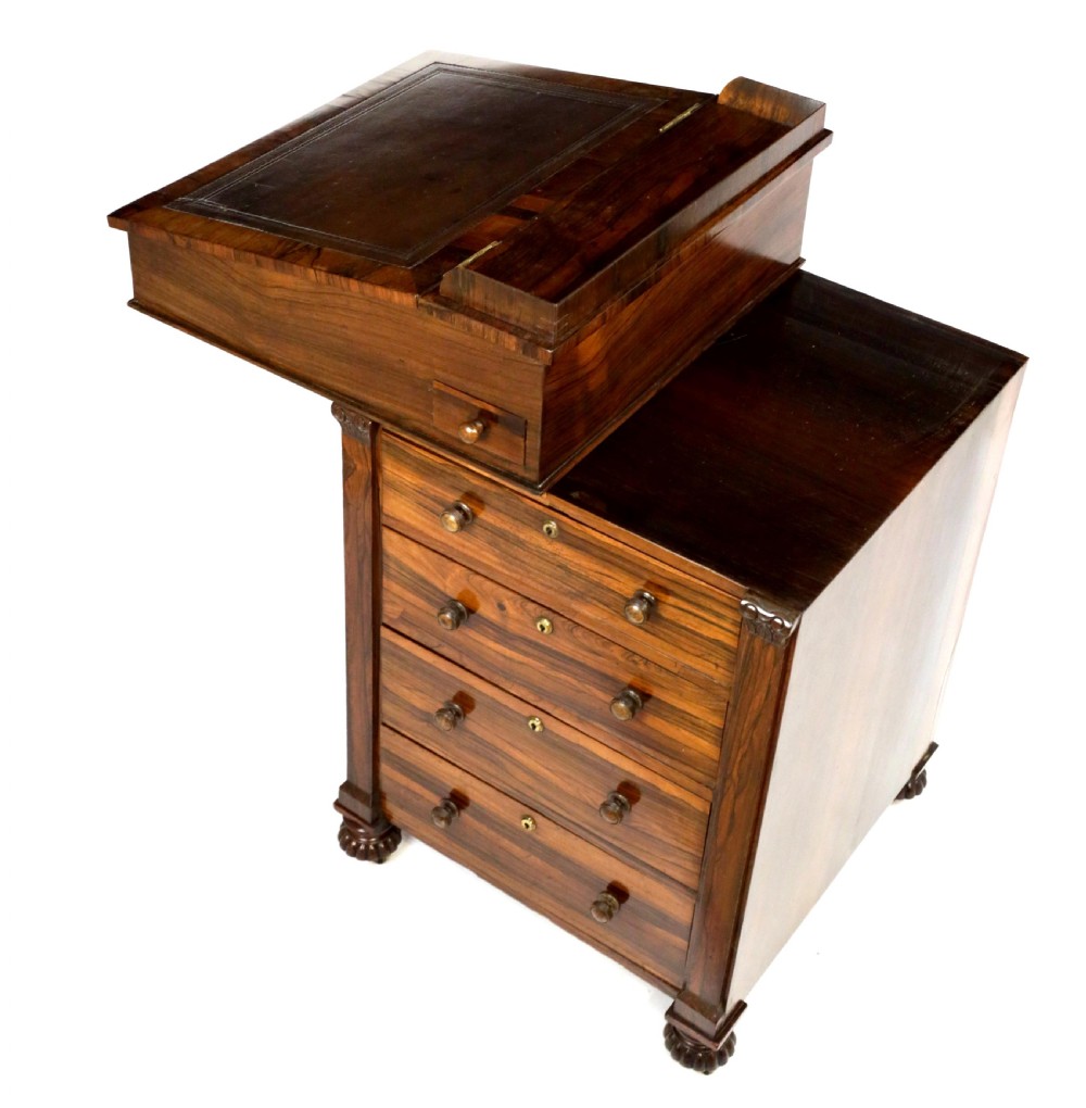 A Fine William IV Rosewood Daveport View IV