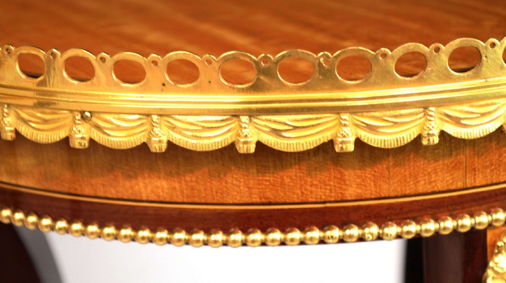 Edwards & Roberts Quality Pair of Inlaid and Ormolu Mounted Tables View V